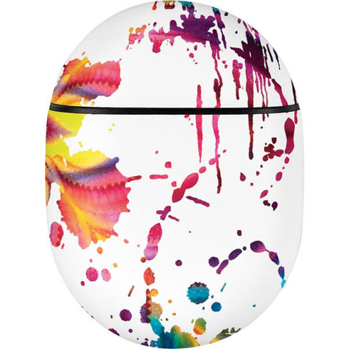 Chromatic Splatter White Google Pixel Buds Skin